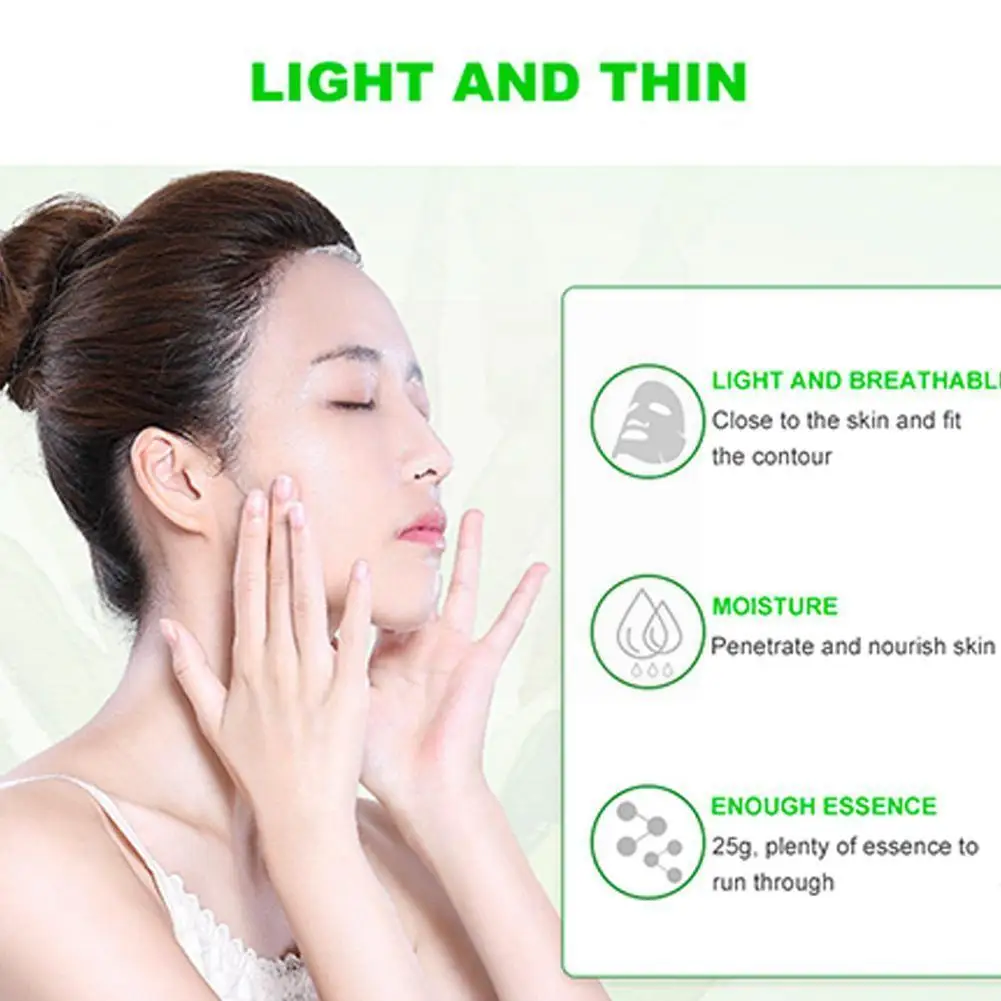 

10 Pieces Aloe Moisturizing Silk Masks Remove Acne Mask Oil-control Anti-Aging Depth Face Whitening Replenishment O7Y5