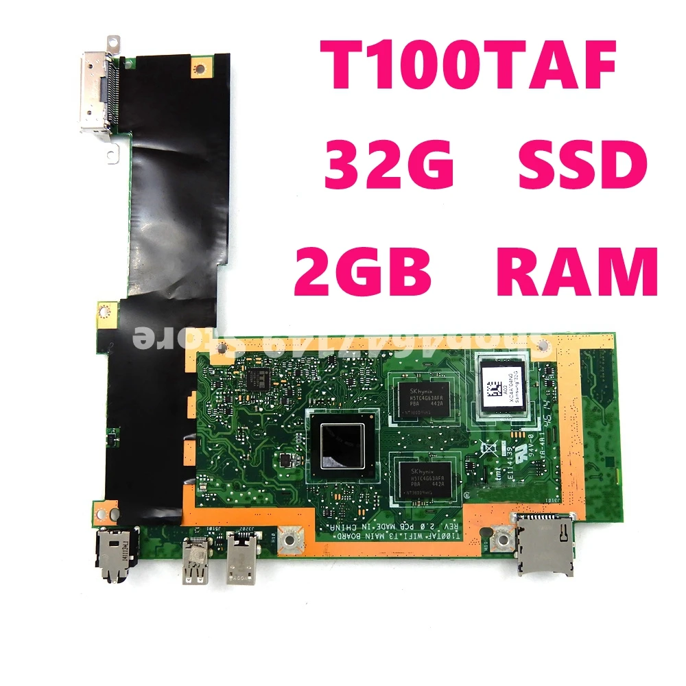 T100TAF 2 Гб RAM материнская плата 32 SSD Z3725F REV2.0 для ASUS ноутбука 100%