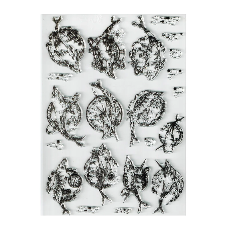 Occean прозрачные марки для животных резиновые китов скрапбукинга Бумажные Марки