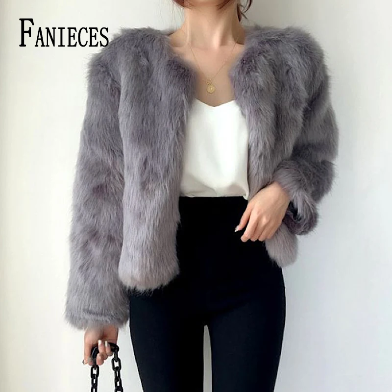 

Новинка Весна-Осень-зима, пальто из искусственного лисьего меха, женское длинное меховое пальто, жилет, пальто для женщин, верхняя одежда, Же...