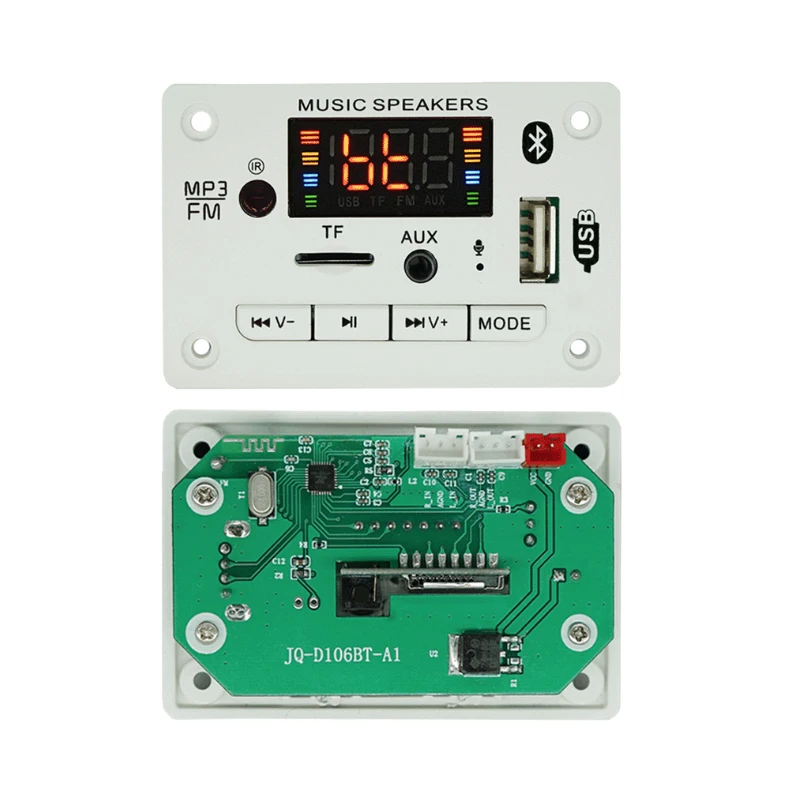 Mp3-декодер 5 В 12 модуль декодирования Bluetooth 0 Автомобильный USB MP3-плеер WMA WAV слот для