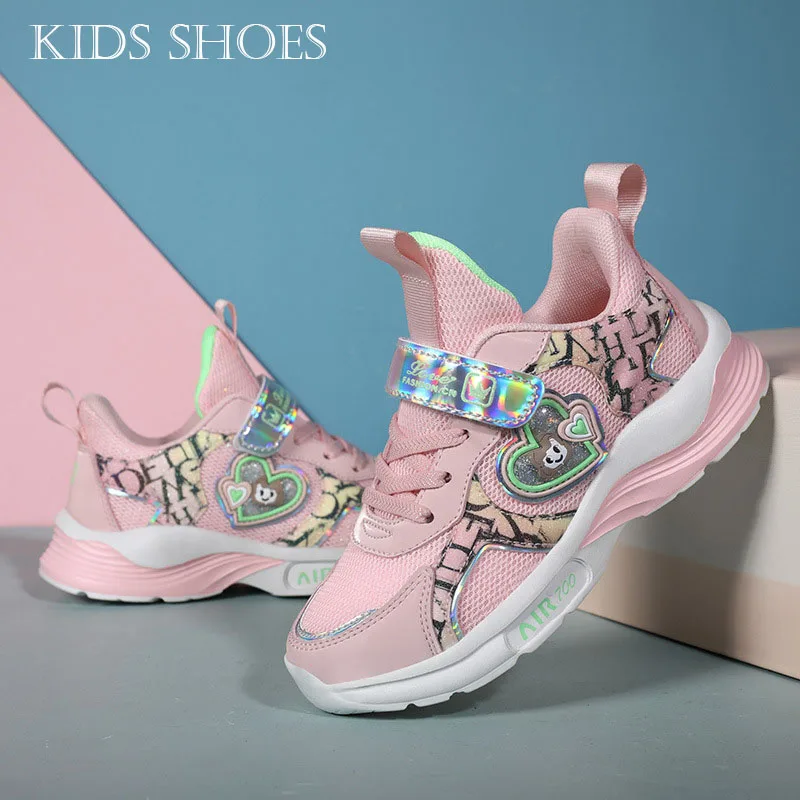 Детская обувь, обувь для девочек, новая дышащая Спортивная обувь для детей, модная обувь для женщин, кроссовки фото