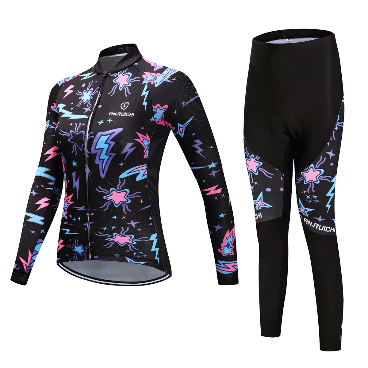 Осень 2021, Женский комплект из Джерси с длинным рукавом для езды на велосипеде, одежда для езды на горном велосипеде, костюм ANRUICHI, кожаный кос...