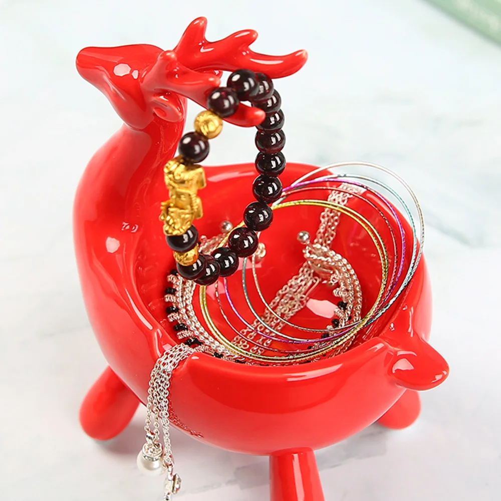 

1Pc Lovely Storage Case Durable Storage Box Ceramic Desktop Adornment for Home