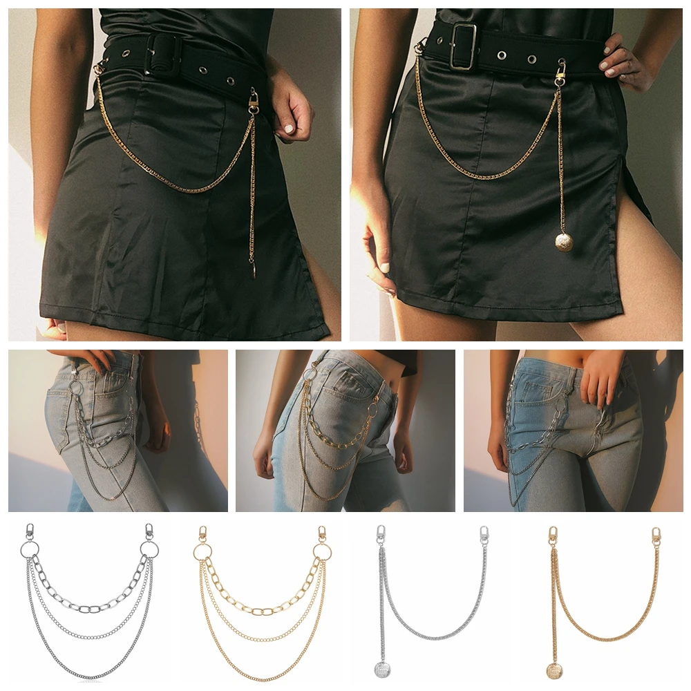 Лидер продаж модный ремень в стиле панк хип-хоп один/трехслойный цепочка для