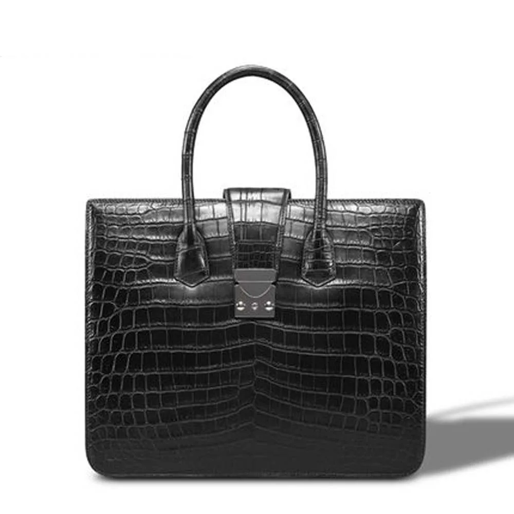 

cestbeau leisure fashion men crocodile skin handbag Men briefcase Nile crocodile Belly Thin Organ design