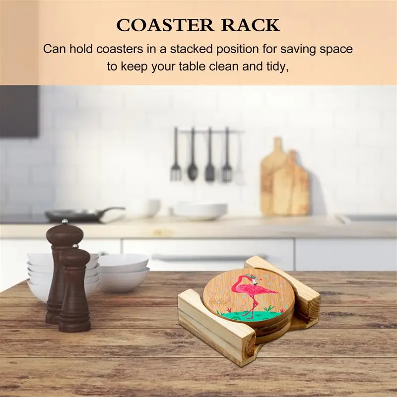 

1Pc Coaster Holder Cup Mat Rack Simple Placemat Storage Rack Kitchen Gadget