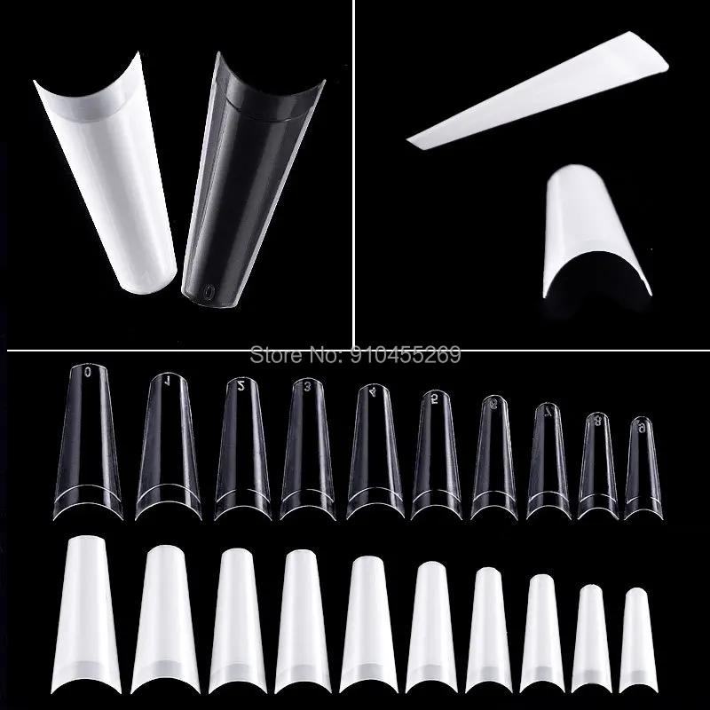 

New manicure nails European and American French cropped jean fake nail natural color 500 pieces in bags art nails steampunk acce