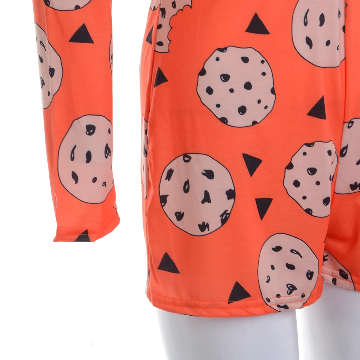 

Summer New Women's Sexy Romper V-neck Long Sleeve Underwear Summer Playsuit Colorful Print Sexy Casual Romper