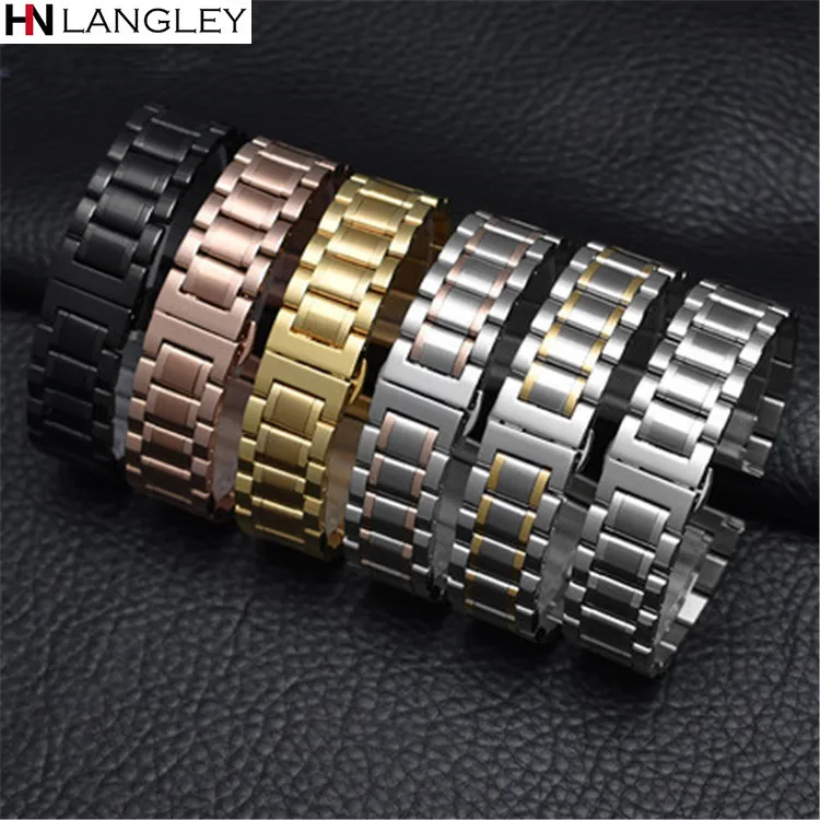 Watch Band Stainless Steel Band Watch Strap Metal Wristband 14mm 16mm 17mm 18mm 19mm 20mm 21mm 22mm 23mm 24mm 26mm Size Width