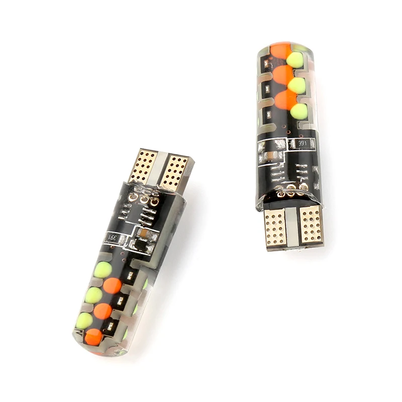 

2 шт. T10 COB RGB светодиодный 6SMD автомобиля, на танкетке, с боковой многоцветный Светильник лампы удаленный контроль