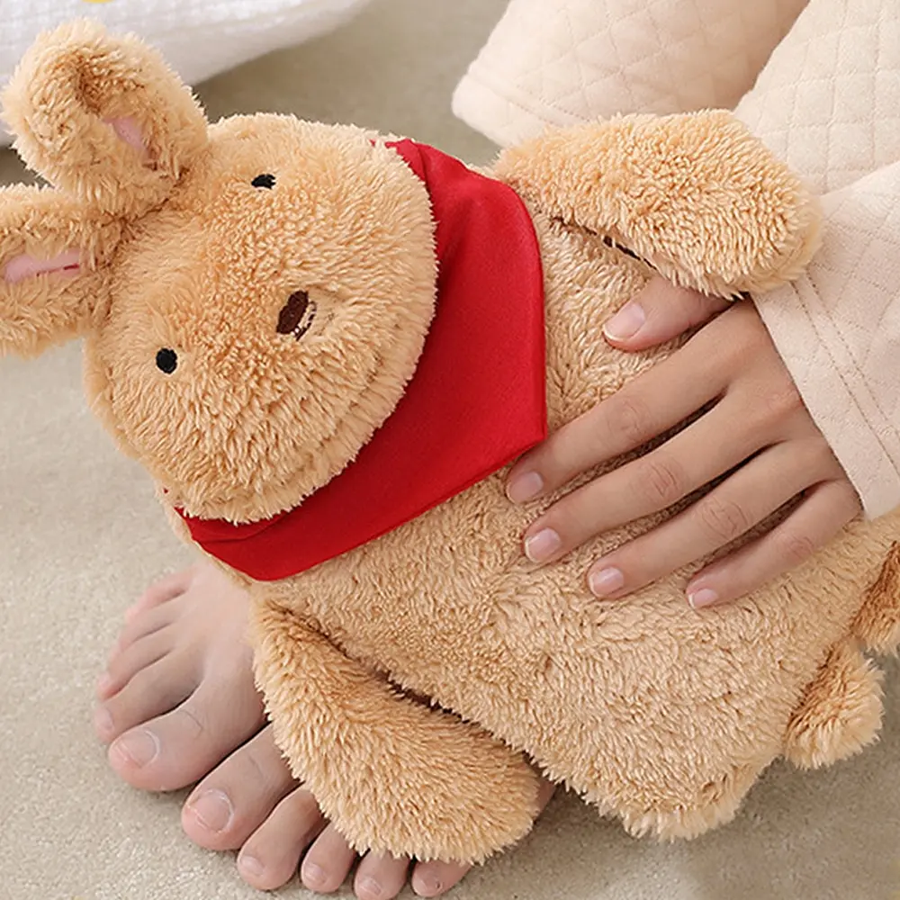 Мультяшная резиновая сумка для горячей воды грелка рук ног плюшевая