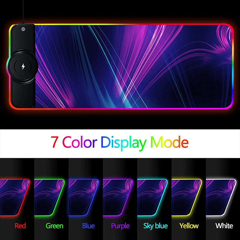 

LED Light Wireless Charger RGB Mouse Pad xxl 10W/7.5W Luminous Gaming Mouse Pad Computer Mousepad Desk Mat Mouse Pad Gamer