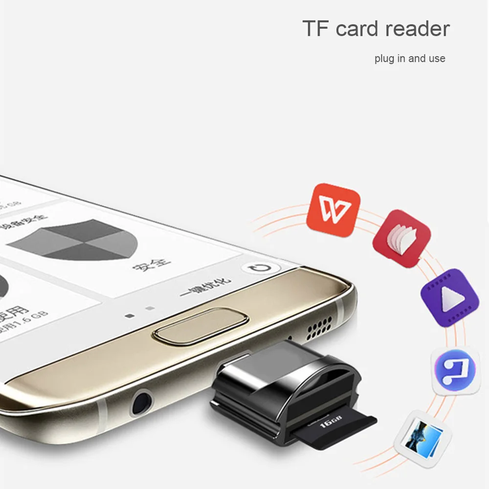 Мини-считыватель карт C Тип TF карта для type-c считыватель карт OTG адаптер USB 3,1 кард-ридер для мобильных телефонов
