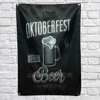 oktoberfest wine beer poster scrolls bar cafes indoor home decor banners hanging art waterproof cloth wall painting