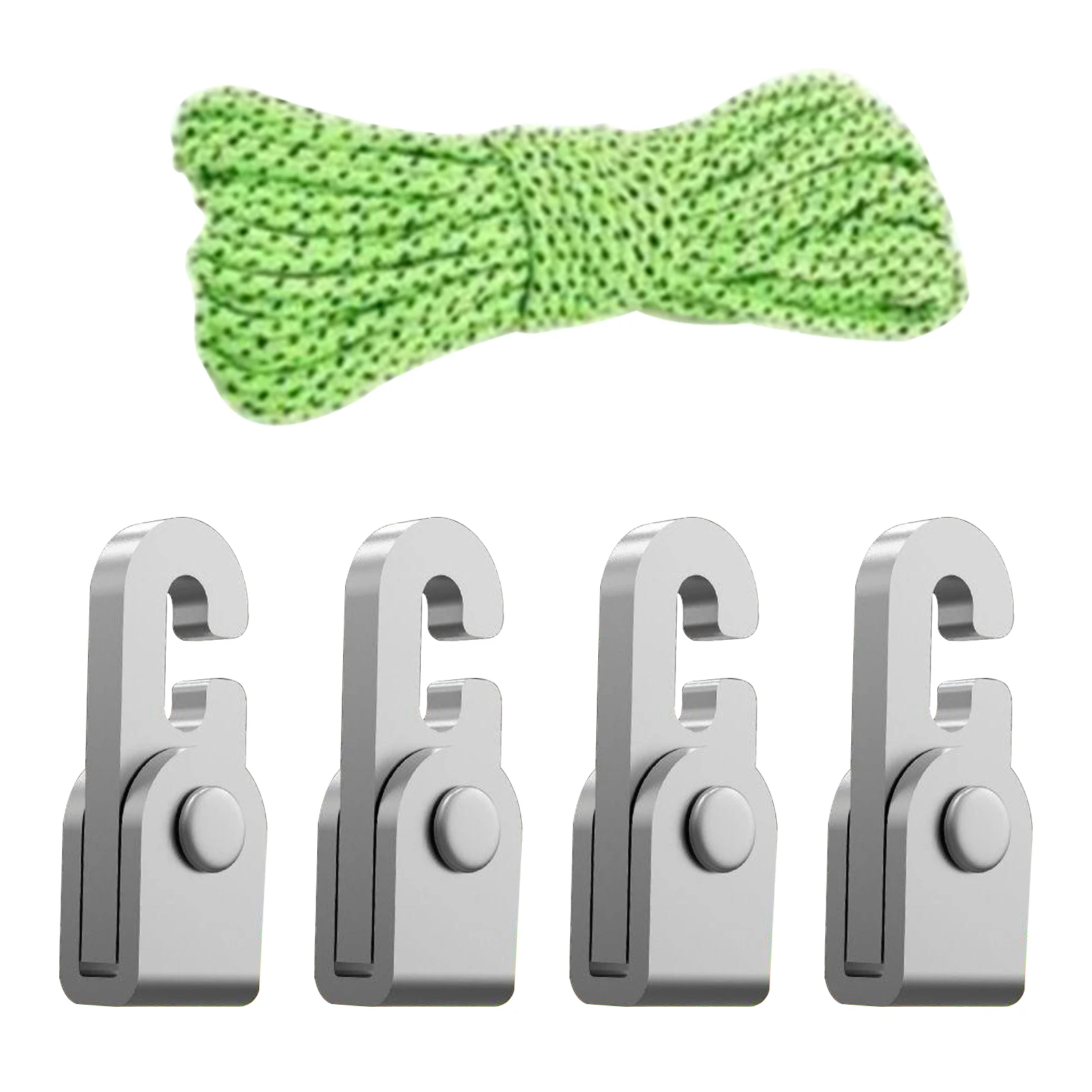 

Stainless Steel Tent Lock Buckle Awning Clamp Clips Camping Hiking With Rope Outdoor Tent Lock Set Gadgets