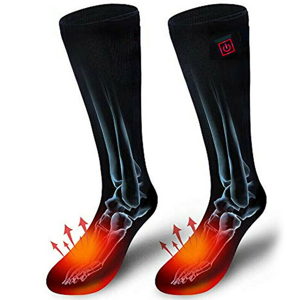 1 пара моющиеся на батарейках практичные лыжные хлопковые смешанные зимние