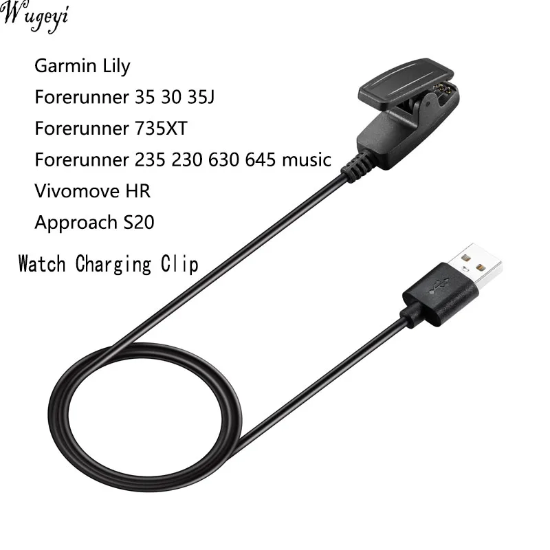 

For Garmin Lily Vivomove HR Watch Charging Clip Forerunner 35 30 35J735XT 235 230 630 645 Music With Data Function