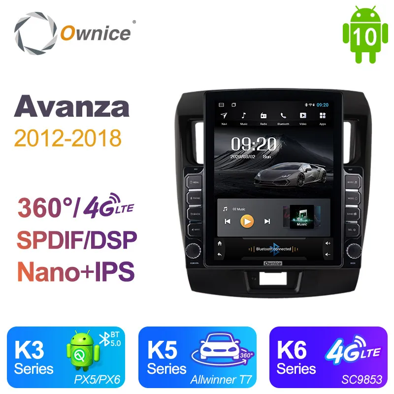 

Автомагнитола Ownice, Android 10,0, 2 Din, GPS, 4G LTE, навигатор, 2 Din, для Toyota avanza 2012 - 2018