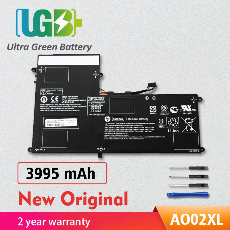

UGB новый оригинальный аккумулятор AO02XL для HP ElitePad 1000 G2 HSTNN-LB5O 728250-1C1 728558-005 728250-421 A002XL AOO2XL AO02030XL