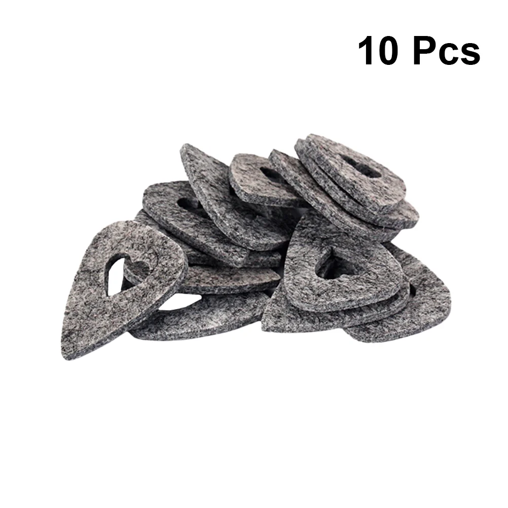 

10pcs Wool Hollow Guitar Picks for Guitar Bass Ukulele Mandolin Banjo (Grey)