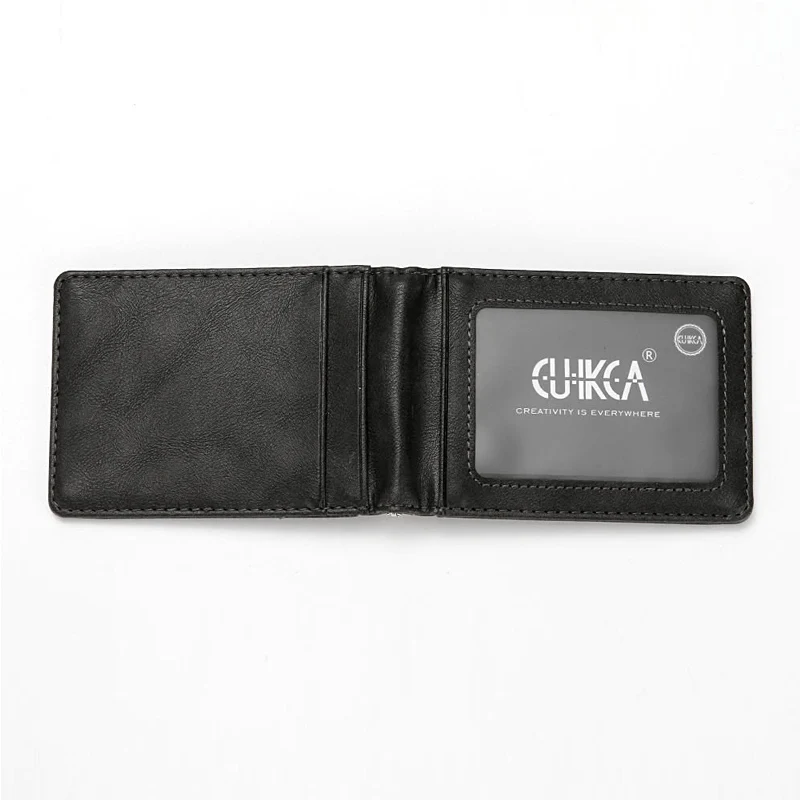 CUIKCA Unisex RFID Slim Leather Wallet with Metal Money Clip - Business ID Credit Card Cases for Men and Women - Travel Wallet image 4