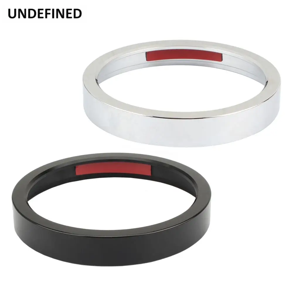 Черная/хромированная заготовка из алюминия брикет ободок для Harley Sportster 883 1200 Dyna