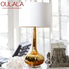 Креативная настольная лампа OULALA, современное керамическое настольное освещение, светодиодный украшения дома, спальни