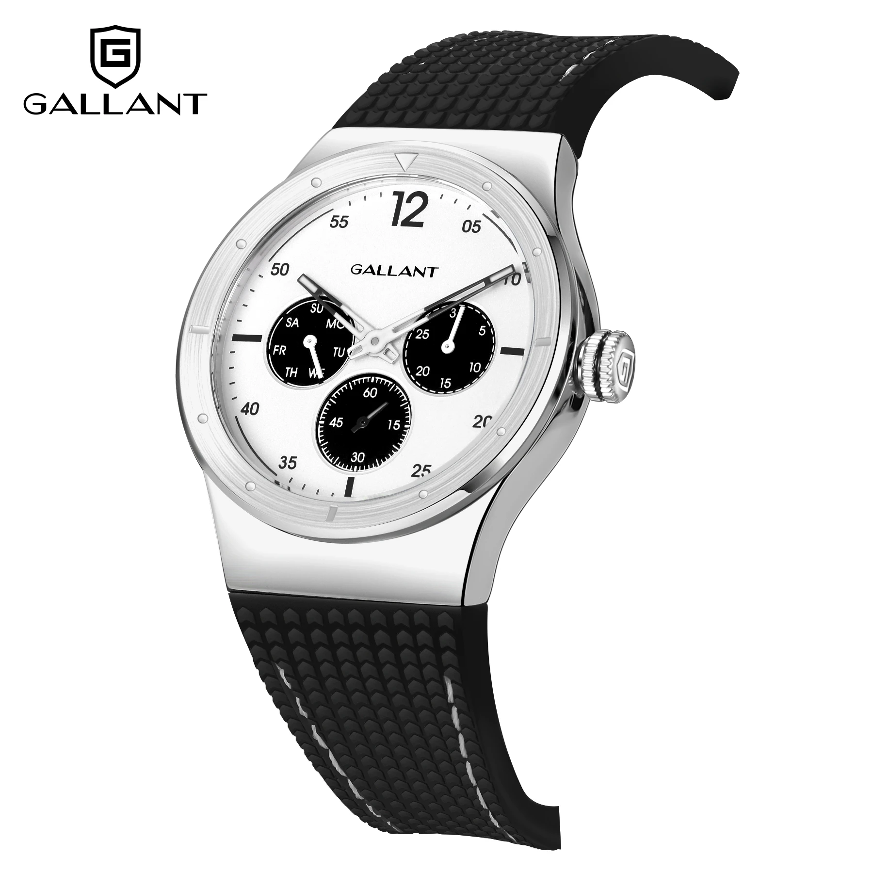 Мужские кварцевые часы из нержавеющей стали силиконовый ремешок унисекс 40 мм