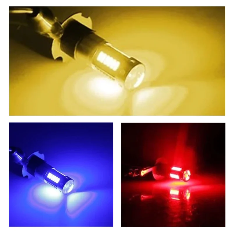 

2PCS H3 H1 Aluminum High-power LED Fog Lamp 4014 LEDchip,30SMD,12V 3 Colors Car Lights Auto Signal Lamp Automobiles Parts