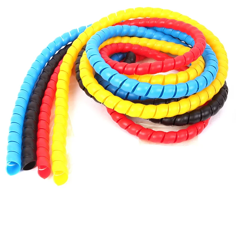 2 м/лот Многоцелевой 8 мм-28 мм цветной проволочный защитный рукав спиральный жгут