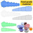 Разноцветные силиконовые растягивающиеся крышки для микроволновой посуды, герметичные крышки для сохранения свежести продуктов