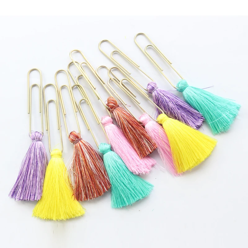 Domikee большой классический металлический зажим для бумаги с кисточками офиса и