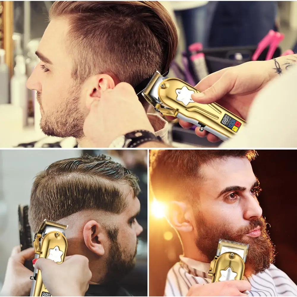 

Surker Barber Clippers Professional Hair Clippers Rechargeable Hair Trimmer Hair Cutting Machines sk660