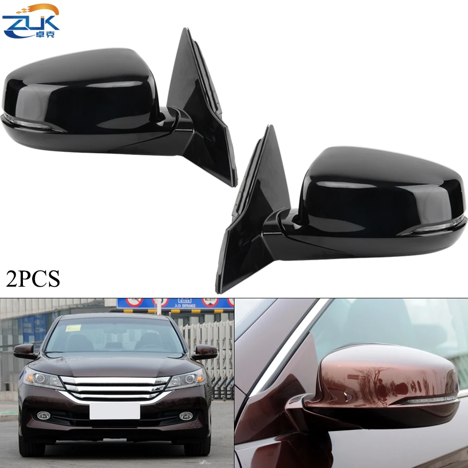 

ZUK пара 8 пин с подогревом Включите Singal лампы электрические складные боковые зеркала заднего вида в сборе для HONDA ACCORD 2014 2015 2016 2017