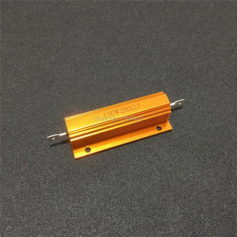 10 шт./лот RX24 100 Вт 0.01R до 100K Ом Металлический корпус мощный проволочный резистор