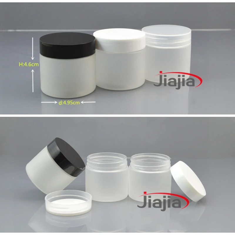 Empty 50g Matte Plastic Bottle Refillable 2oz Cosmetic Cream Jar Makeup Lotion Pill Capsule Spice Travel Container Free Shipping | Красота и