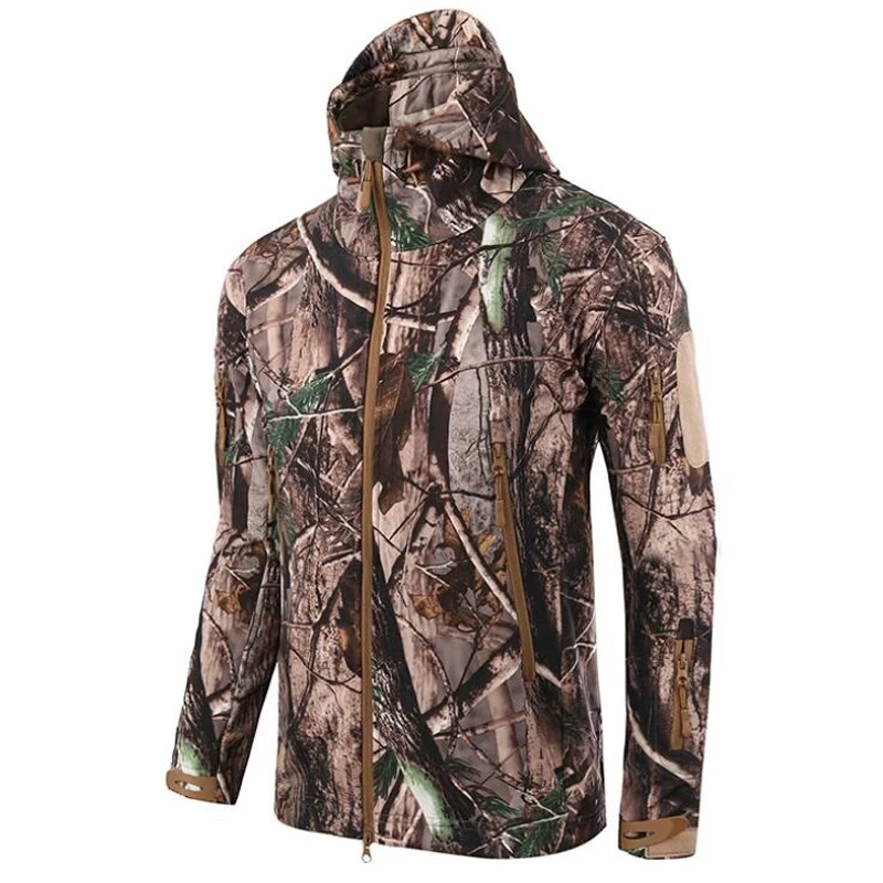 Акула Soft Shell Военная тактическая куртка мужская Водонепроницаемый теплая