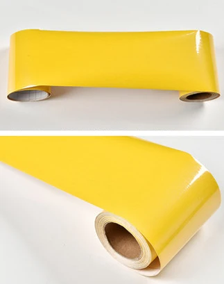 Shiny Yellow Простой пояс однотонного цвета линия самоклеющиеся обои граница пол коридор Декор для гостиной водонепроницаемые плинтусы наклейки на стену - Цвет: Shiny Yellow