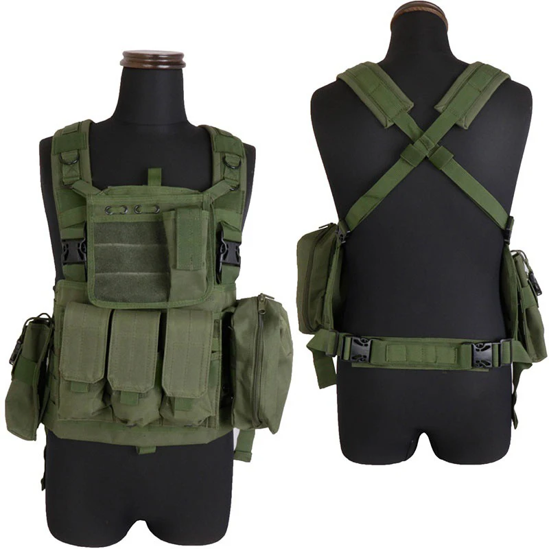Hunting Tactical Combat Molle RRV Chest Vest Rig Military Paintball Harness Airsoft Vest With Magazin Pouch EDC Pack Accessories
