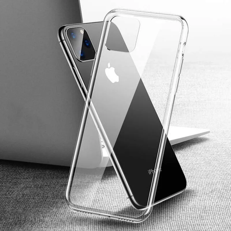 Ультратонкий Мягкий ТПУ прозрачный силиконовый чехол для телефона iphone 11 Pro Max