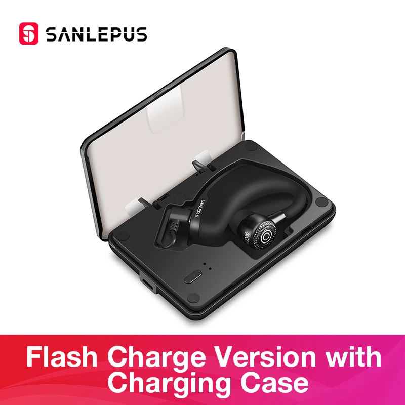 FastCharge with Case SANLEPUS Bluetooth наушники беспроводные наушники гарнитура вкладыши с HD микрофоном для телефона iPhone samsung xiaomi - Цвет: FastCharge with Case