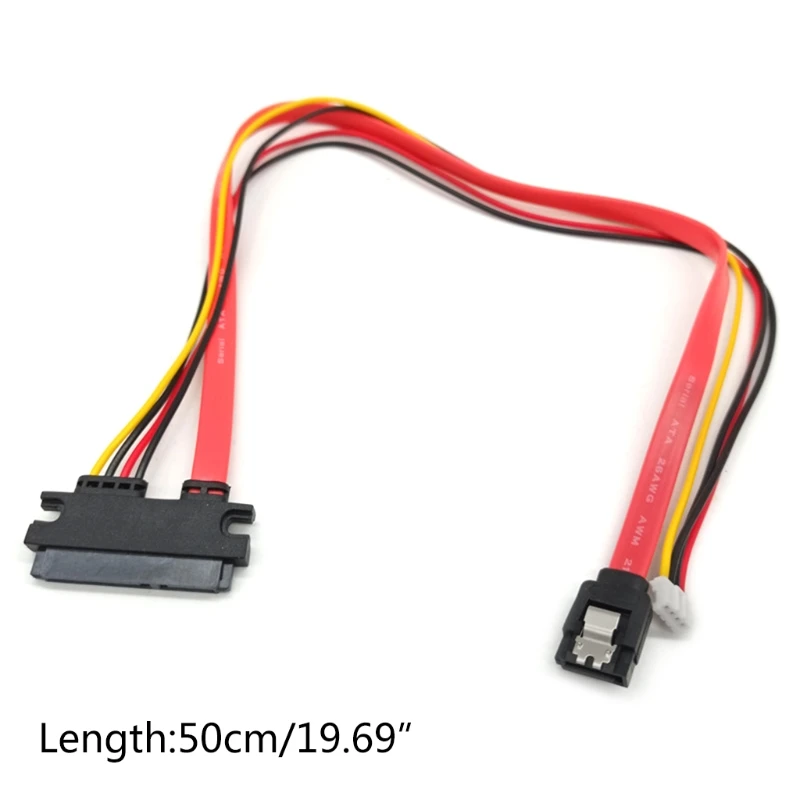 Кабель-удлинитель диаметром 20 дюймов (50 см) 22 pin (7 + 15) SATA |