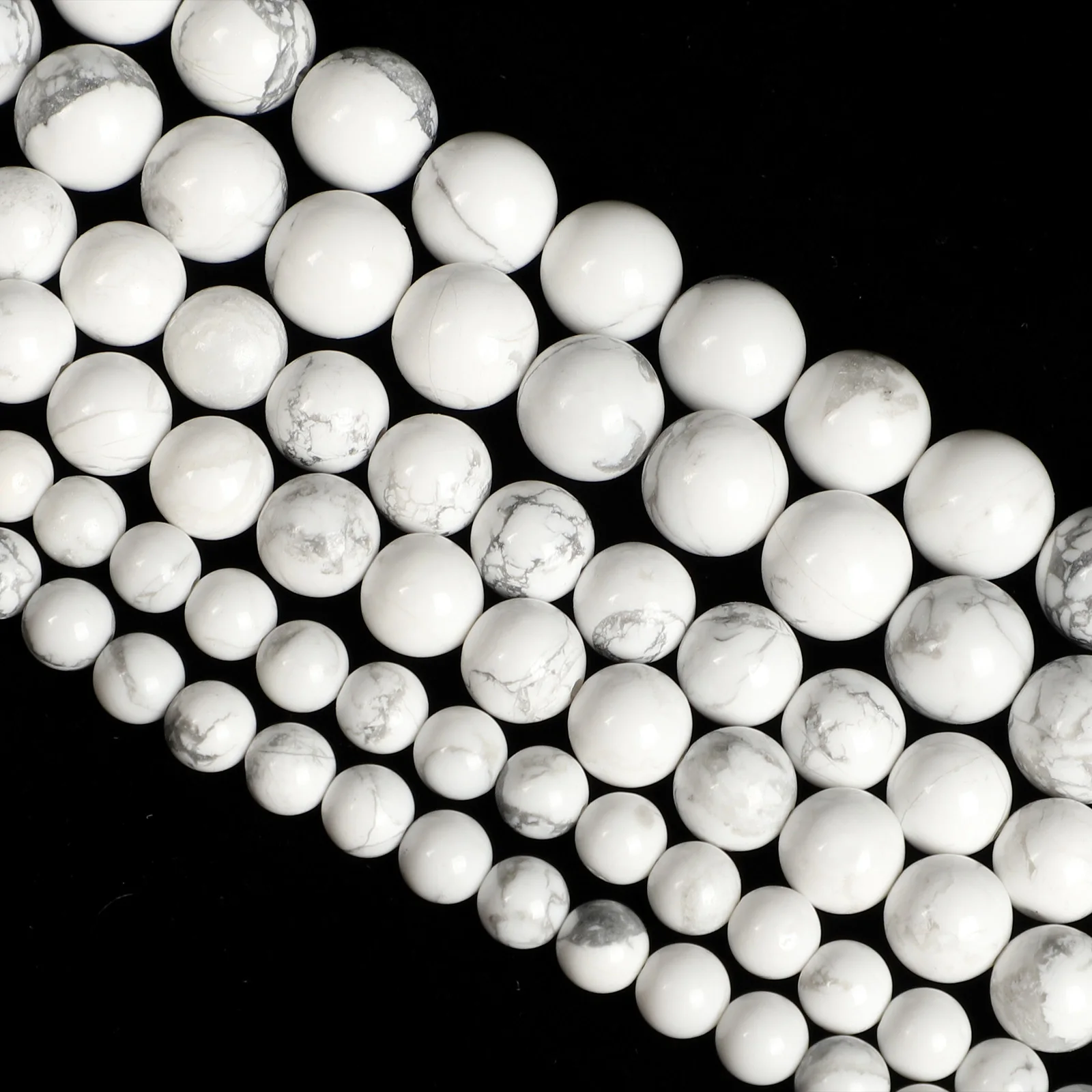 15 &quotгладкие круглые бусины из натурального белого соснового камня бисер для