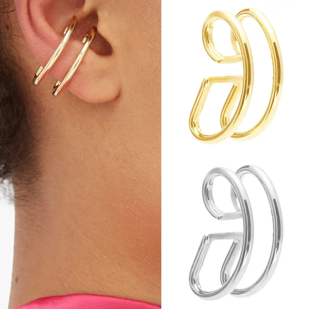 

Ear clip no ear hole line ear bone clip women's Retro ear hook European and American brand 2021 new trend Earrings