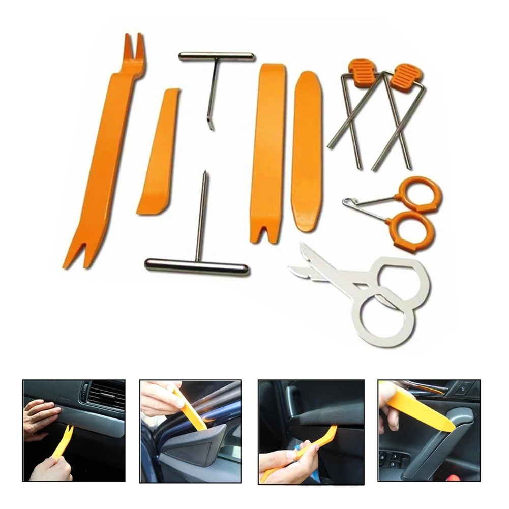 Professiona12Pcs Пластик Авто Дверной зажим Панель отделка радио приборная Прай Набор