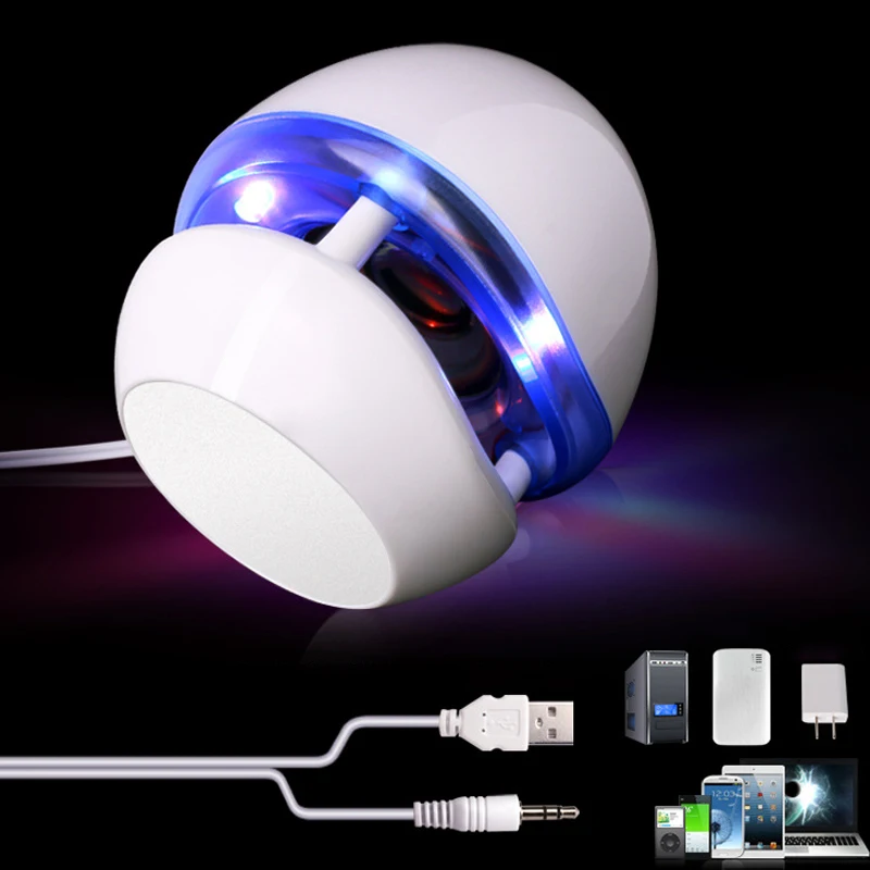 Q7 мини 3D стерео сабвуфер USB Цифровые портативные компьютерные колонки звуковая коробка со светодиодный светильник для компьютера/мобильного телефона/MP4