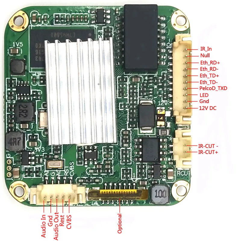 CCDCAM 2MP H.265 Звездный светильник камера 1/2 дюймов sony CMOS IMX385 сенсор 2 мегапикселя H.265 IP камера модуль двойные панели