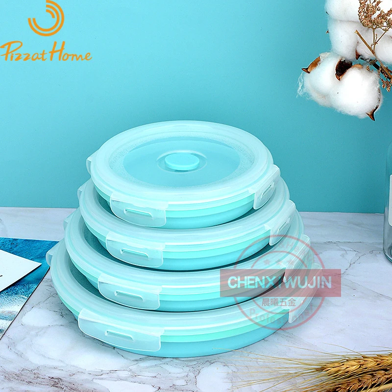 PizzAtHome комплект из 4 предметов силиконовая складная коробка для завтрака Bento печь