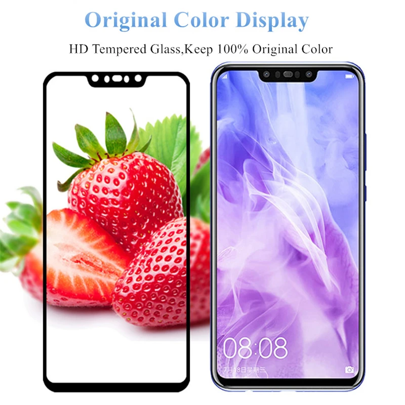 Vidrio templado para Nokia 6,2, pel&iacute;cula de pegamento Full HD 9H, Protector de pantalla de vidrio duro para Nokia 6,2, 2 uds.-3